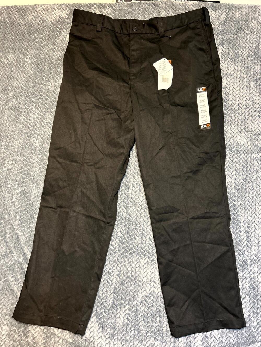 5.11 Tactical Series Taclite Pro Pant Men's 40x30 Black Flat Front Straight Leg